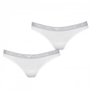 Emporio Armani 2 Pack Brazilian Briefs White Size L Men