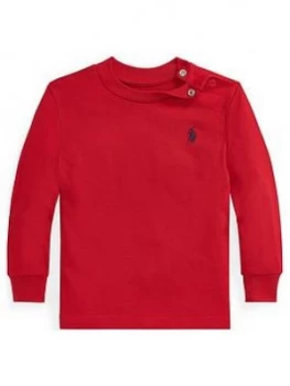 Ralph Lauren Baby Boys Classic Long Sleeve T-Shirt - Red, Size 12 Months