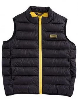 Barbour International Boys Reed Gilet - Black, Size Age: 10-11 Years