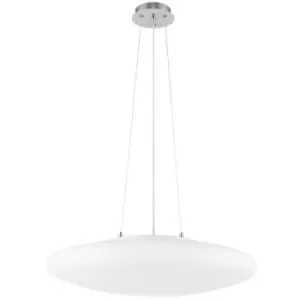 Merano - Jackson 4 Light Globe Pendant Ceiling Light Opal Glass Satin Metal Base Chrome Aluminium LED E27