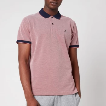 GANT Mens Oxford Pique Polo Shirt - Paradise Pink - S