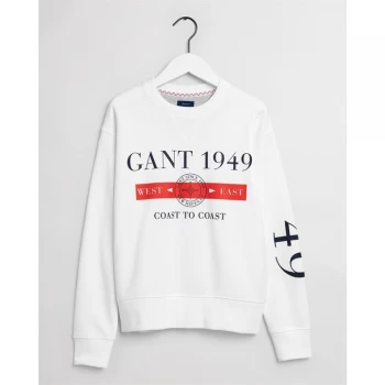 Gant Nautical Crew Neck Sweater - 113 EggSHELL