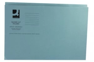 Q Connect Sq Cut Folder Mwt Blue - 100 Pack