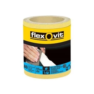 Flexovit High Performance Sanding Roll 115mm x 10m Medium 80G