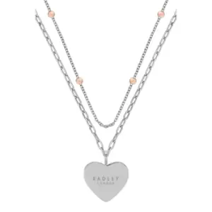 Radley Silver and 18ct Rose Gold Plated Double Layer Necklace