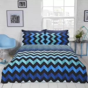 Rapport - Three D Effect Duvet Set, Blue, Double