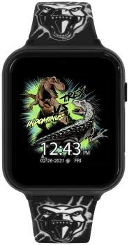 Disney Jurassic Park Kids Black Silicone Strap Smart Watch