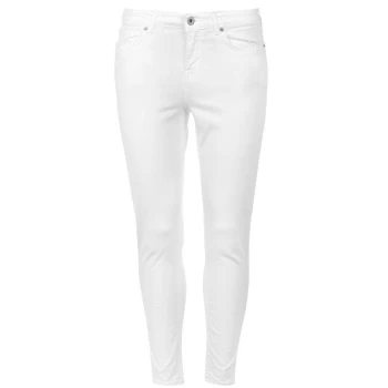 Jack Wills Fernham Mid Rise Cropped Skinny Jeans - White