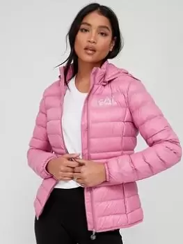 EA7 Emporio Armani Logo Padded Jacket - Pink Size XS Women