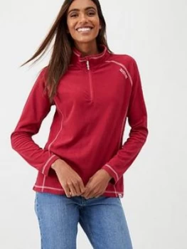 Regatta Montes 1/4 Zip Top - Dark Cerise