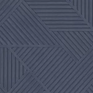 Holden Decor Wood Geo Navy Wallpaper - 10.05m x 53cm