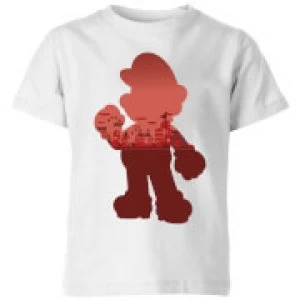 Nintendo Super Mario Mario Silhouette Kid's T-Shirt - White - 3-4 Years