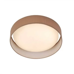 Integrated LED 1 Light Flush Ceiling Light White, Brown