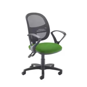 Dams MTO Jota Mesh Medium Back Operators Chair with Fixed Arms - Madura Green