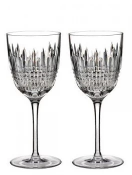 Waterford Lismore Diamond White Wine Glass Set of 2 White