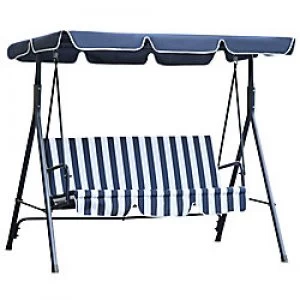 Outsunny Swing Chair Blue, White Steel, Polyester 84A-054V01BU