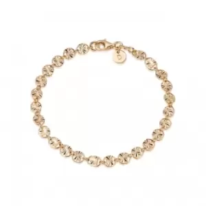 Treasures Sunburst Chain 18ct Gold Plated Bracelet TBR04_GP