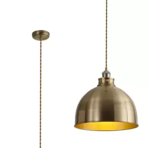 Carmel Large Ceiling Pendant, E27, Satin Nickel, Antique Brass, Gold