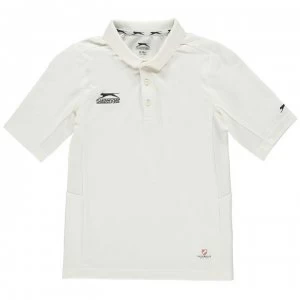 Slazenger Three Quarter Cricket Shirt Junior Boys - White