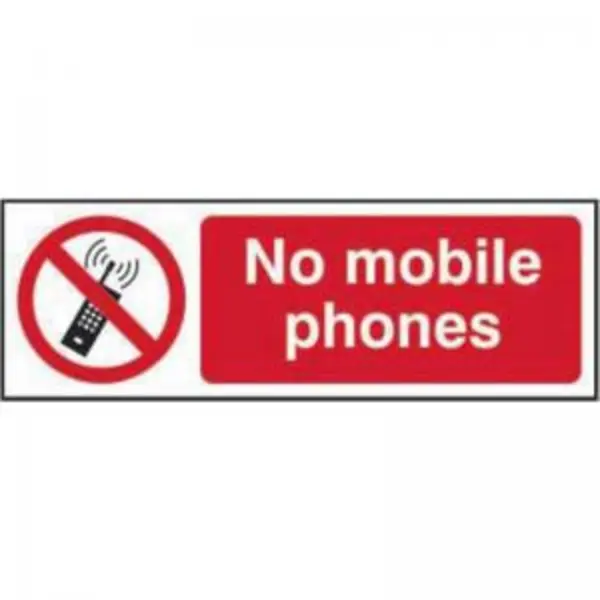 No Mobile Phones&rsquo; Sign; Non Adhesive Rigid 1mm PVC Board SPC11649