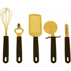 Premier Housewares - Five Piece Light Gold Kitchen Gadget Set