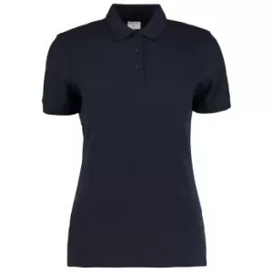 Kustom Kit Womens/Ladies Slim Fit Short Sleeve Polo Shirt (16) (Navy Blue)