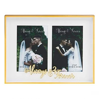 4" x 6" - Always & Forever Double Aperture Photo Frame