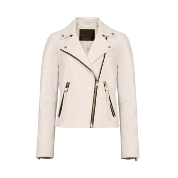 AllSaints Dalby Biker Jacket - White