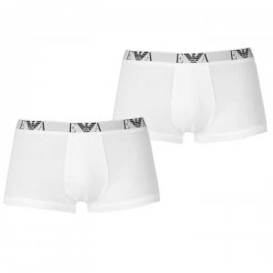 Emporio Armani 2 Pack Stretch Briefs White Size L Men