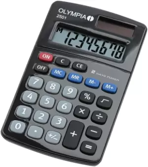 Olympia 2501 calculator Desktop Basic Black, Blue, Grey