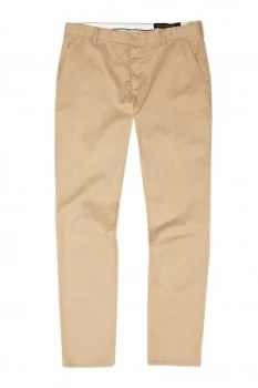 Mens French Connection Machine Gun Stretch Kr Slim Camel