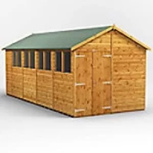 Power Garden Shed 188PADD Golden Brown 18x8