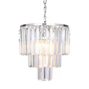 Amedeo Pendant Ceiling Light, Chrome, Glass, 4x E14