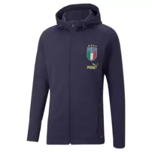 2022-2023 Italy Player Casuals Hooded Jacket (Peacot)