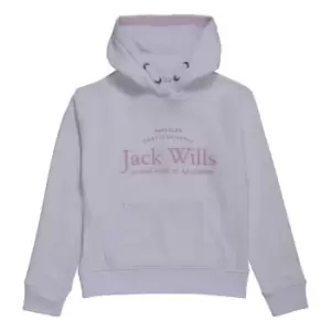 Jack Wills Kids Girls Logo Script Hoodie - White