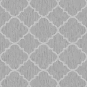 Superfresco Colours Silk Sparkle Trellis Silver Wallpaper