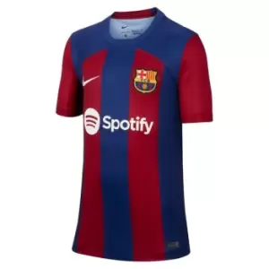 Nike Barcelona Home Shirt 2023 2024 Juniors - Blue