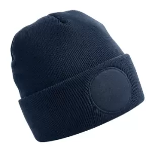 Beechfield Circular Patch Beanie (One Size) (French Navy)