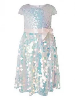 Monsoon Girls Mermaid Pearl Sequin Dress - Pink