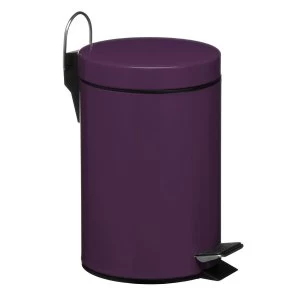 Premier Housewares 3L Pedal Bin - Purple