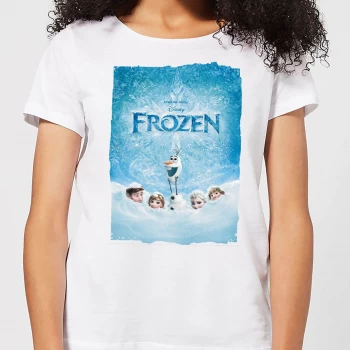 Disney Frozen Snow Poster Womens T-Shirt - White - XL