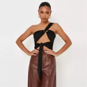 Missguided Out Ring Detail Bodysuit - Black