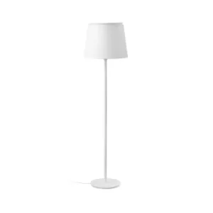 Savoy Floor Lamp Round Tappered Shade White, E27