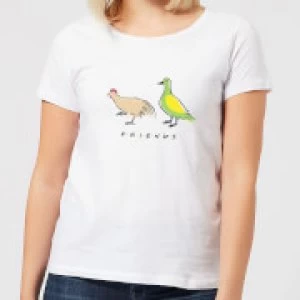 Friends The Chick And The Duck Womens T-Shirt - White - XXL