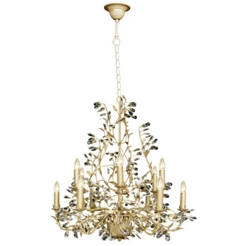 Linea Verdace Lighting - Linea Verdace Michelan 12 Light Multi Arm Chandeliers Beige Gold