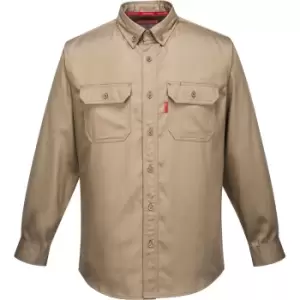 Portwest FR89 Bizflame Shirt 88/12 Khaki S