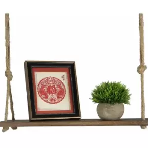 Wooden Hanging Shelf 1 Tier M&W - Brown