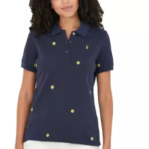 Joules Womens Pippa Embroidered Classic Fit Polo Shirt UK 10- Bust 35', (89cm)