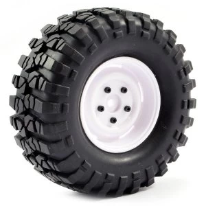 Fastrax 1:10 Crawler Sawblock 1.9 Scale Steel Wheel &amp;#248;108Mm (White)