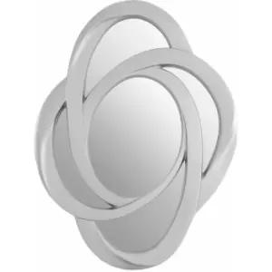 Premier Housewares - Silver Finish Elliptical Design Wall Mirror